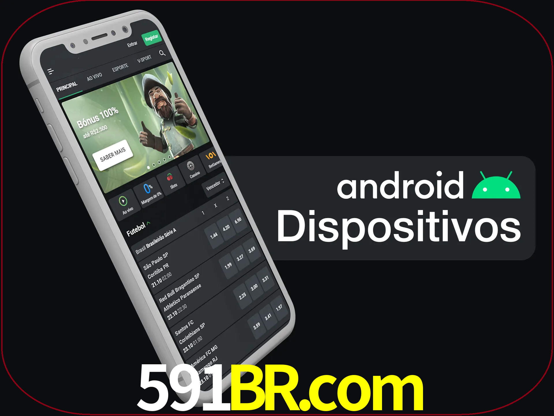 O aplicativo suporta a maioria de todos os dispositivos Android.