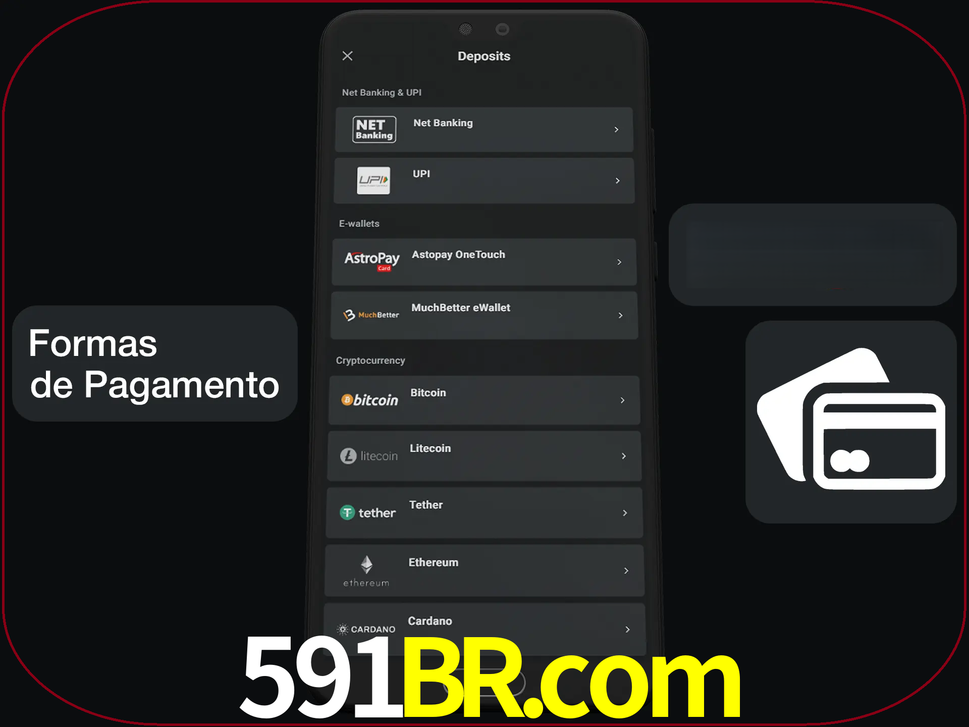 Escolha a forma de pagamento de sua preferência.