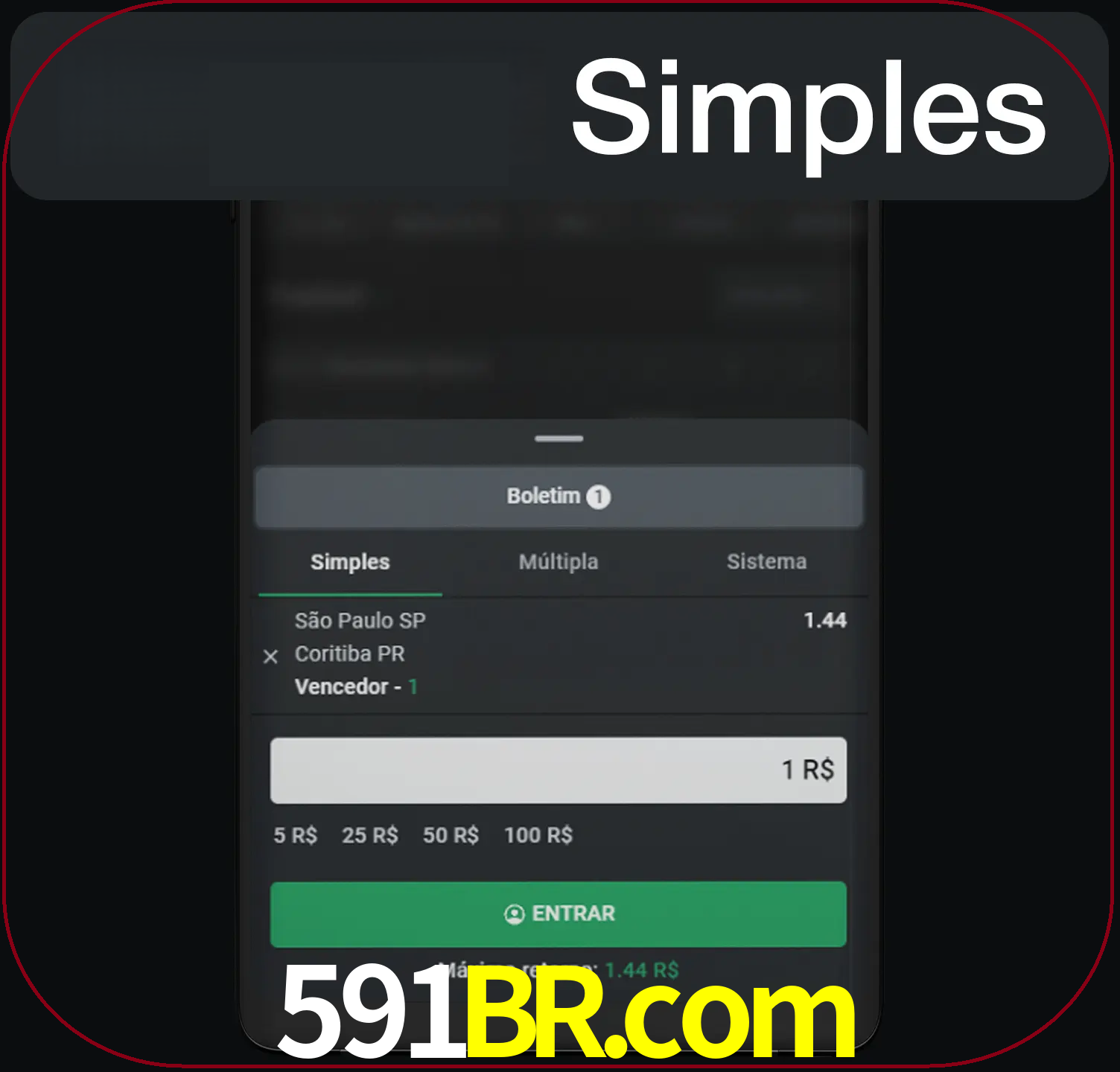 Ganhe seu dinheiro certo com uma única aposta.